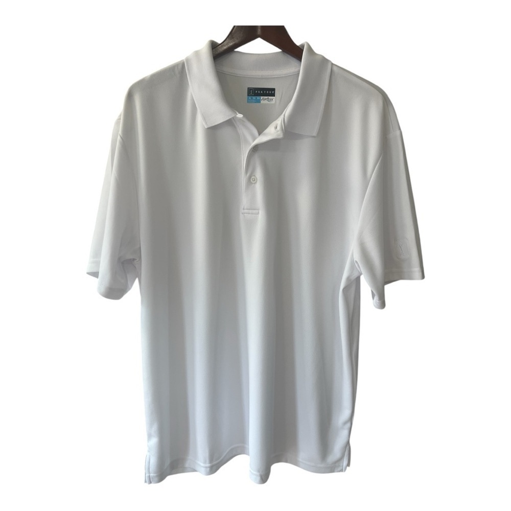 PGA Tour White Polo Shirt Size XL Men NWOT